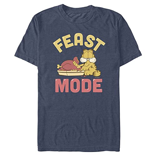 T-shirt Garfield Feast Mode Nickelodeon à manches courtes pour homme en coton souple