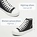 Uoidru High Top Sneakers for Women Canvas Shoes White Canvas High Tops Women Casual Shoes Lace Up Fashion Sneakers (Black,US7.5)