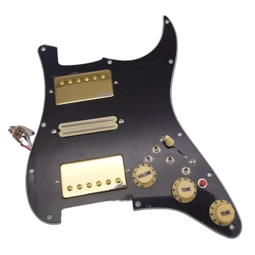 配線済みピックガードピックアップ 配線済みロード済みピックガード W/コイル分割 HSH Ainico 5 ハムバッカーピックアップセット ST エレキギター用交換部品