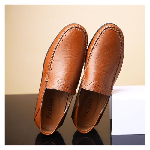 Dress Shoes for Men Luxury Men's Casual Leather Loafers - Breathable Slip-On Moccasins for Driving Black2