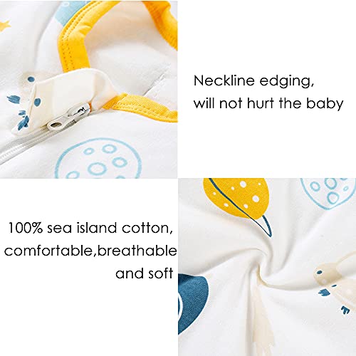 Zigjoy Baby Swaddle Wearable Blanket 3-Way Adjustable 0.5 Tog Transtion Sleep Sack 100% Cotton For Newborn Infant Boy Girl 0-6 Months Aviation Dream #TOP4