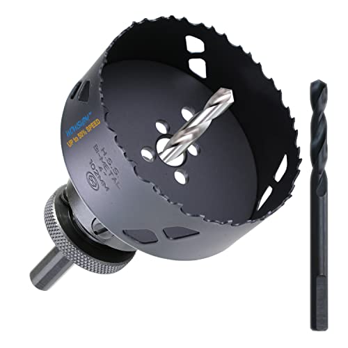 Wowsupm 4 Inch Deep Hss Bi Metal Hole Saw Cutter, Cutting Depth 2.1” For Metal, Thick Wood，Big Slot, New Sharp Teeth #TOP8