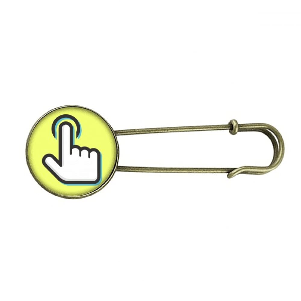 Maniphalanx Click Press Motion Identify Retro Metal Brooch Pin Clip Jewelry