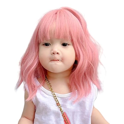 Curly Bangs Wigs Hairpiece for Children Theater Stage Breathable Haircover Hair Net for Kids Quick Hairstyle Synthetic Haircover