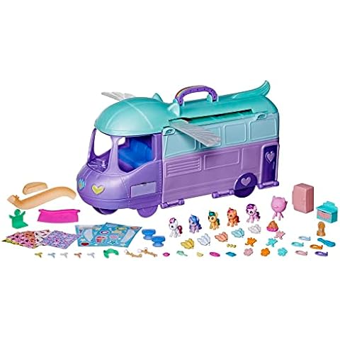 My Little Pony Toys Mini World Magic Mare Stream, Buildable Trailer Playset for Kids Cover