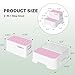 COOSEYA 2 Step Stools for Kids,Toddler Step Stool for Bathroom Sink,No-Slip Double up Stepping for Toddlers Bathroom, Multifunctional Toilet Potty Stool for Kids,Toilet Potty Training(2 Packs)（Pink）