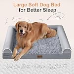Large Dog Bed Orthopedic Washable: Beds Bolster XL Bed Large Big Dogs Memory Foam Couch Sofa Waterproof with Removable Cover - Image 2