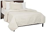 Lavish Home Solid Embossed 2 Piece Quilt Set - Twin - Ivory