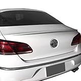 Trunk Spoiler Compatible With 2009-2017 Volkswagen Passat CC All Factory Style Lip Painted Color LB9A Candy White No Drill Install