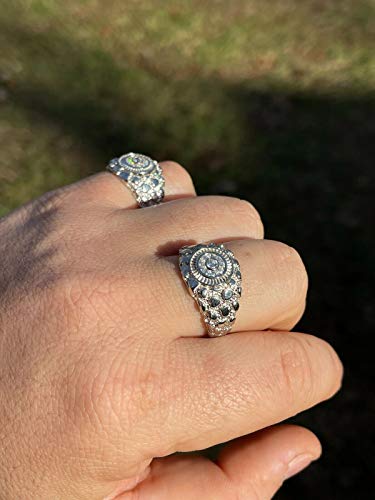 Men's Nugget Ring - Solid 925 Sterling Silver Ring - Iced Micropave Cluster Ring Sizes 6-13 - Great As Pinky Ring3