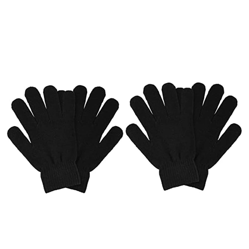devil Winter Gloves Warm Woolen Mittens for Unisex (Black)-(Pack of 02)-picture-28
