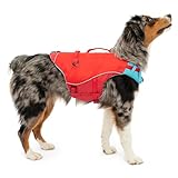 Kurgo Surf n' Turf Dog Life Jacket, Water Safety Jacket for Dogs, Lifejacket Doggy Floats, Two Control Handles, Reflective, Adjustable, Small