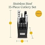 CUISINART 15 Pièces en acier inoxydable ensemble de poignées creuses, C77SS-15 Boîte en argent