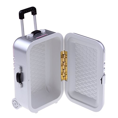 37Yimu Toy Suitcase Plastic Rolling Suitcase Mini Luggage Miniature Box For 18 Inch Doll #TOP12