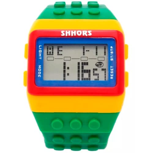 Recopilación de Reloj Digital para Niños - 5 favoritos. 48 Black Mamut Reloj Pulsera Digital Multicolor, Cronómetro, Alarma, Luz y Calendario (Verde Multicolor)