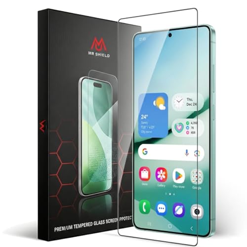 Image of Mr.Shield HD+ Screen Protector Compatible with Samsung Galaxy S26 Tempered Glass Guard, 9H Hardness, Military Grade Protection, Easy Install, Case Friendly