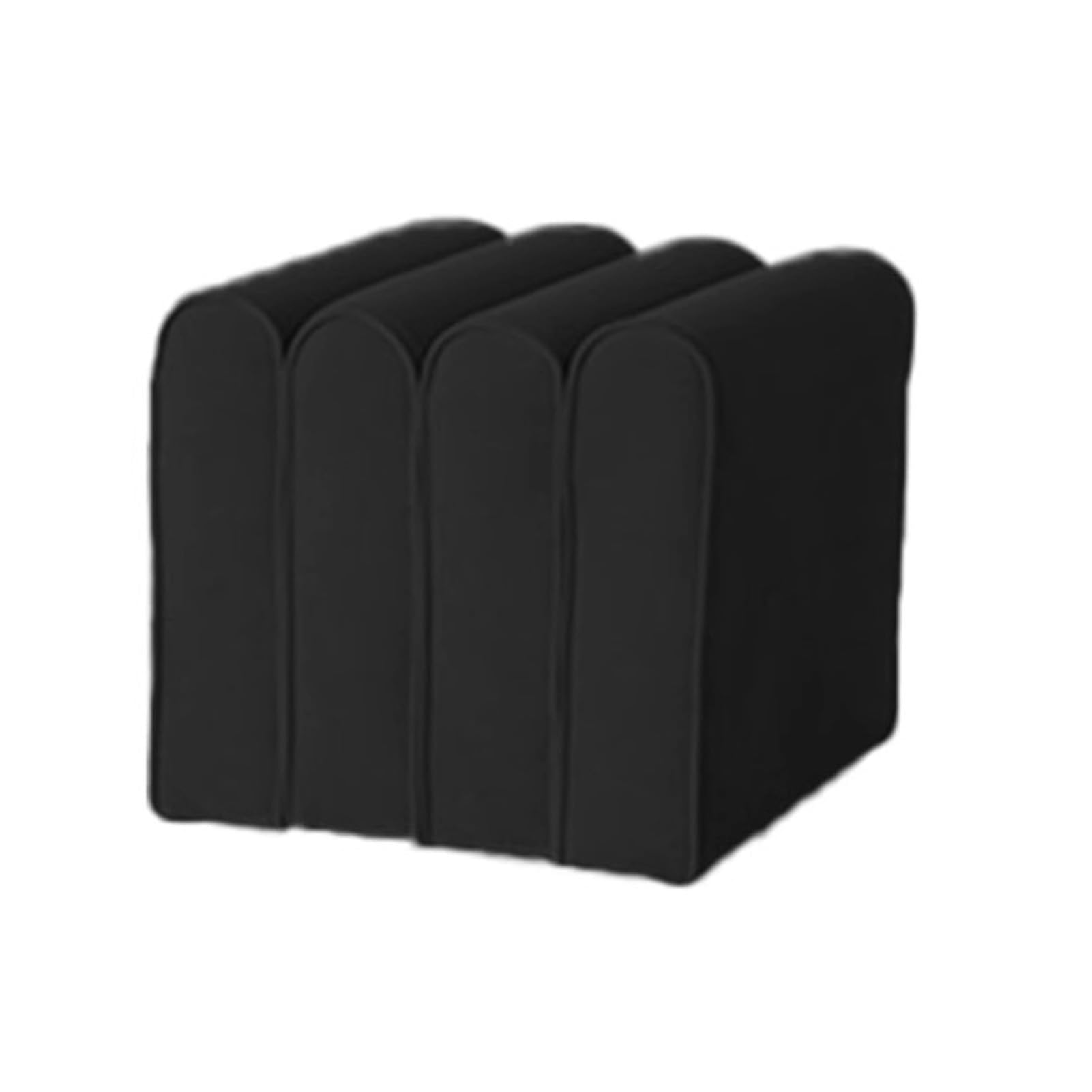KLGFBDC Stylish Black Velvet Ottoman Shoe Bench - Padded Storage Stool for Living Room Entryway & Lounge - Perfect Indoor Seating (45x44x40cm)