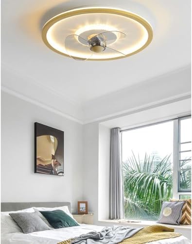 CITRA 500MM Gold Rim Modern Ceiling Fans Chandelier with Remote Control ...