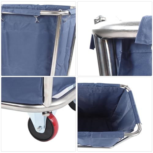 Cesto de ropa con construccion soldada robusta y ruedas silenciosas 3