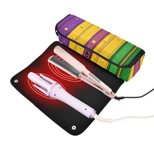 Bolsa organizadora para herramientas de cabello con tapete resistente al calor miniatura 2