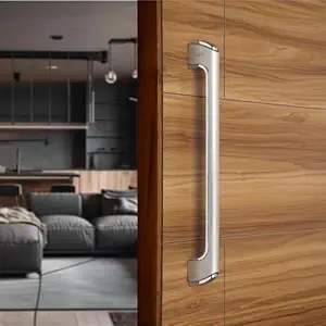 LAPO Zinc Door Pull Handle For Main Door | Main Door Handle | Wooden & Glass Door Handle | Door Handle-Ldh (12 Inches-Pack Of 1) Cp/Matt Finish | 3 Years Warranty