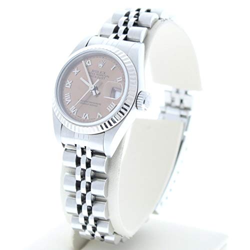Rolex Ladys Datejust 69174 Jubilee Band Salmon Roman Dial & 18k Gold Fluted Bezel (Certified Preowned)2