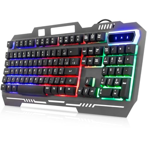 Teclado Gamer semi mecanico abnt2 para pc computador ps4 notebook iluminado led usb de metal