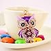 Grtdrm Cute Owl Shape Crystal Rhinestone Sparkling Keychain Bag Pendant Handbag Charm for Women Girls(Purple)