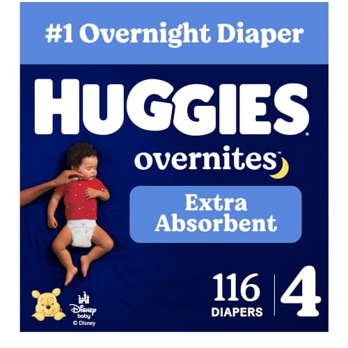Image of Huggies Overnites Size 4 Overnight Diapers (22-37 lbs), 58 Ct, Packaging May Vary
