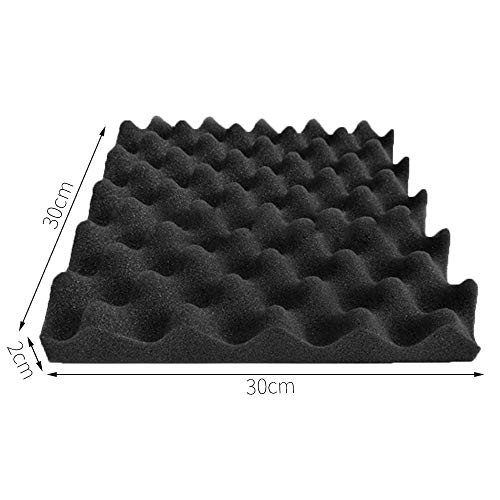 12 unidades de painel de espuma de estúdio à prova de som da XWU, preto