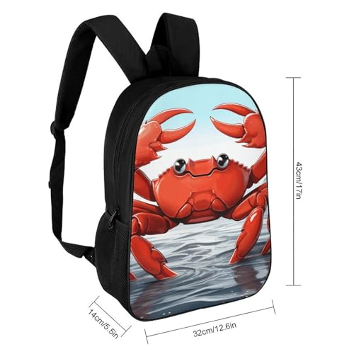 Cartoon Crab Bookbag - Ultra Lightweight Portable Backpack Work Travel Backpack for Men Women Fits 16 Inch Notebook2