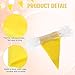 Tatuo 200 Feet Solid Pennant Banners Flags String Triangle Hanging DIY Bunting Flags Party Decorations for Grand Opening Party Banners for Kids Birthday, Shops (Yellow)