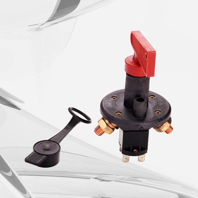 150A Battery Disconnect Switch, 12V 24V Waterproof Kill Isolator with Brass Nuts for Car, Boat, Marine, RV and Vehicle Electrical Equipment