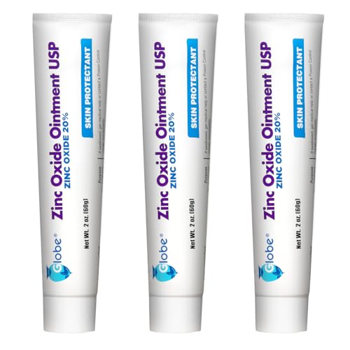 Globe (3 Pack) Zinc Oxide 20% Skin Protectant Barrier...