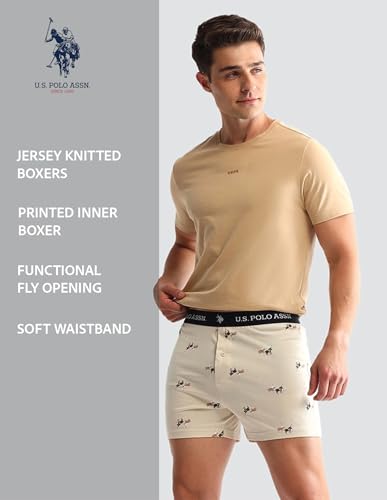 Image of U.S. Polo ASSN. Mens OEX09 Comfort Regular Fit Solid Boxers - Pack of 2