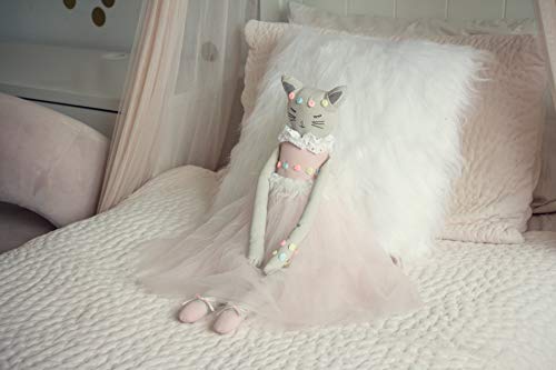 Poppy-The-Cat-Handmade-248-Inch-Plush-Doll-with-Ballerina-Tutu-Outfit-Pretty-Stuffed-Toy-Surprise-Gift-for-a-Little-Princess-Age-3-Soft-Plushie-for-Hugs-Cuddle-and-Comfort Poppy The Cat Handmade 248 Inch Plush Doll with Ballerina Tutu Outfit Pretty Stuffed Toy Surprise Gift for a Little Princess Age 3 Soft Plushie for Hugs Cuddle and Comfort