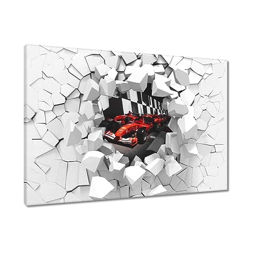 Tableau formule 1 pour habiller un grand mur vide toile déco 120x80