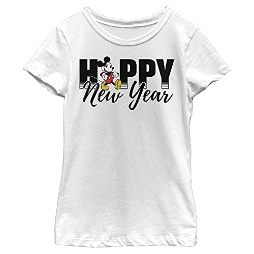 Mickey Disney t-shirt fille blanc idéal pour fêter le Nouvel An en famille