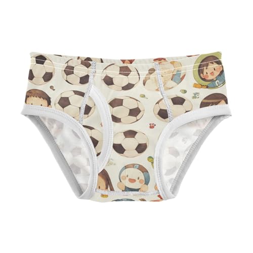 Watercolor Brown Football Baby Boys Pure Cotton Kids Underwear Cute Children Undies