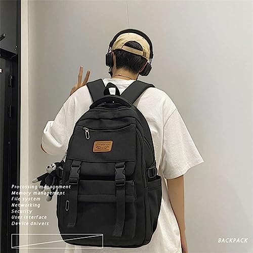 Casual Backpack Large Capacity Gorilla Backpack Waterproof Camping Hiking Travel College Laptop Travel Man Woman 2024 (Black)2