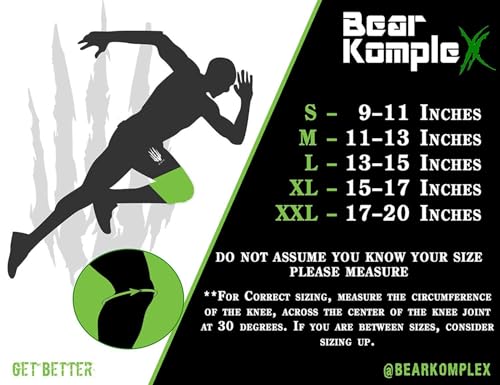 Bear KompleX Knee Sleeves for Weightlifting, Lifting Knee Sleeves for Men & Women, 5mm/7mm Compression Neoprene Knee Sleeve Support for Squats, Powerlifting, Gym & CrossFit