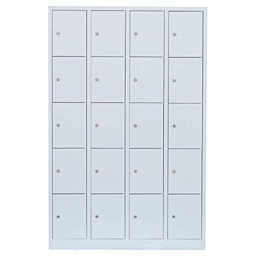 Lüllmann Schließfachschrank 20 Fächer grau 180x117x50cm
