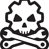 NBFU DECALS Death Mechanic (Black) (Set of 2) Premium Waterproof Vinyl Decal Stickers for Laptop...