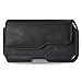 Apple iPhone 5 / 5s /5c Premium Leather Pouch Carrying Case with Belt Clip Belt Loops Holster Fits with Otterbox Commuter/Defender Case on Lifeproof Case on + 1 Silver Stylus Pen