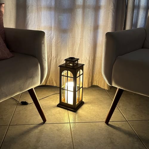 Lanterna Luminaria Lampião Lepus Colonial Para Sala Mesa Mdf