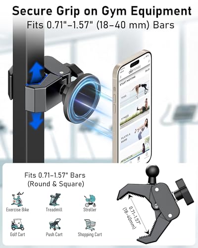 Phone Holder for Peloton Bike, Magnetic Phone Mount Clamp for Spin Bicycles - image 4