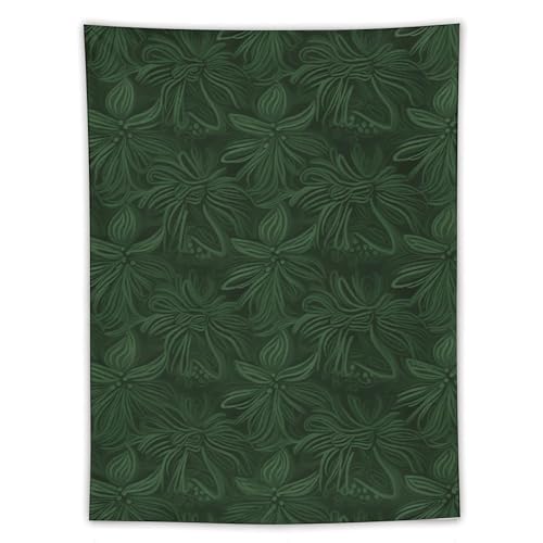 Tapisserie de pétales de fleurs vert chasseur grand format pour rompre la monotonie des murs