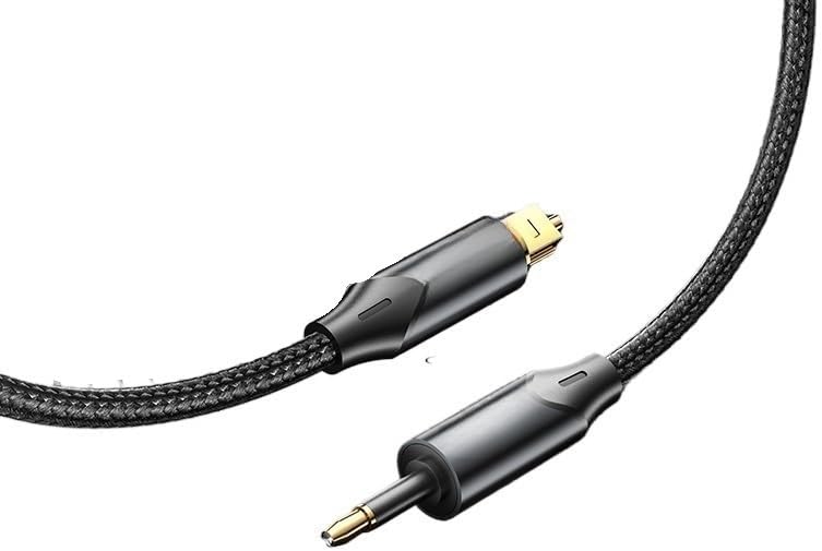 Wen ST SPDIF Coaxial Cable 3.5mm Digital Optical Audio Cable for Amplifiers Blu-ray 360 P;S/4 Soundbar Fiber Cable(Red,5m)
