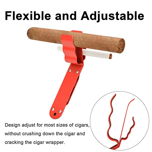 iGuerburn Cigar Holder, Magnetic Golf Cigar Clip can Hold 30-80 Rings Cigars, Cigar Accessories for Men - Durable Cigar Stand for Golf Cart/Boating/BBQ Grills/Travel, 2pcs Velcro Strap - Image 4