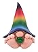 GlitZGlam BO The Giant Rainbow Baby Gnome for The Enchanted Gnome and Fairy Garden (6 Inches Tall) (Rainbow)